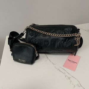 Juicy Couture Black Barrel Bag with Gold Chain